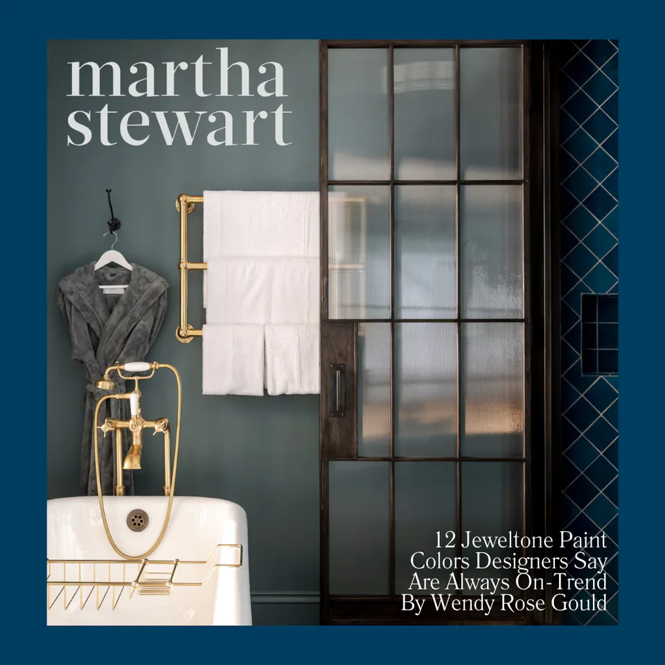 Martha Stewart feature on Alexandra Peck Design: 12 Jewel Tone Paint Colors Designers Say Are Always on Trend